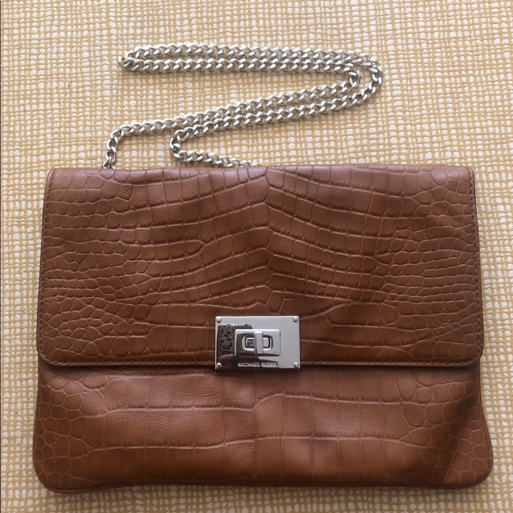 Michael Kors
Oversized Brown Croc Leather Clutch